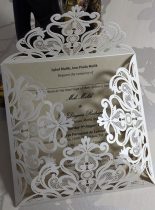 Ivory Mademoiselle Laser cut invitations