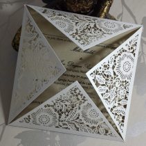 Pyramid Laser Cut Invitation