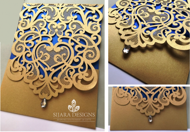 Dame Laser cut Invitation