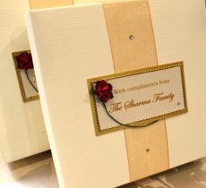 red rose organza mithai box