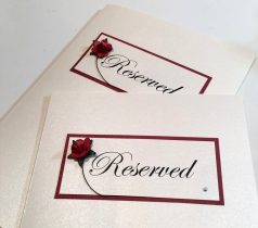 Red rose reserved cards