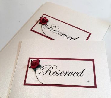 Red rose reserved cards